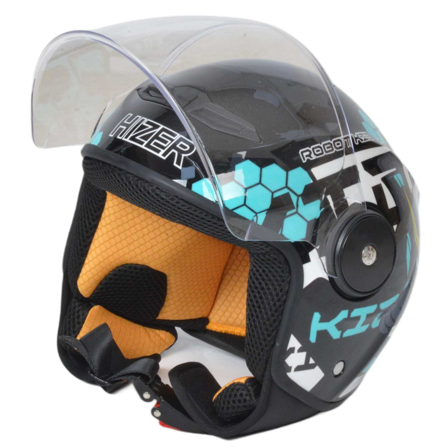 Шлем мото открытый HIZER J511 №2 blue/black (M) детский